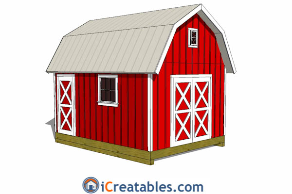 Gambrel Roof Shed Plans 12X16