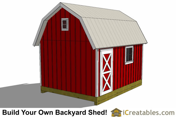 12x16 Gambrel Shed Plans | 12x16 barn shed plans