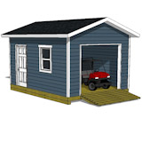 12x16 Shed With Garage Door Shed Plans