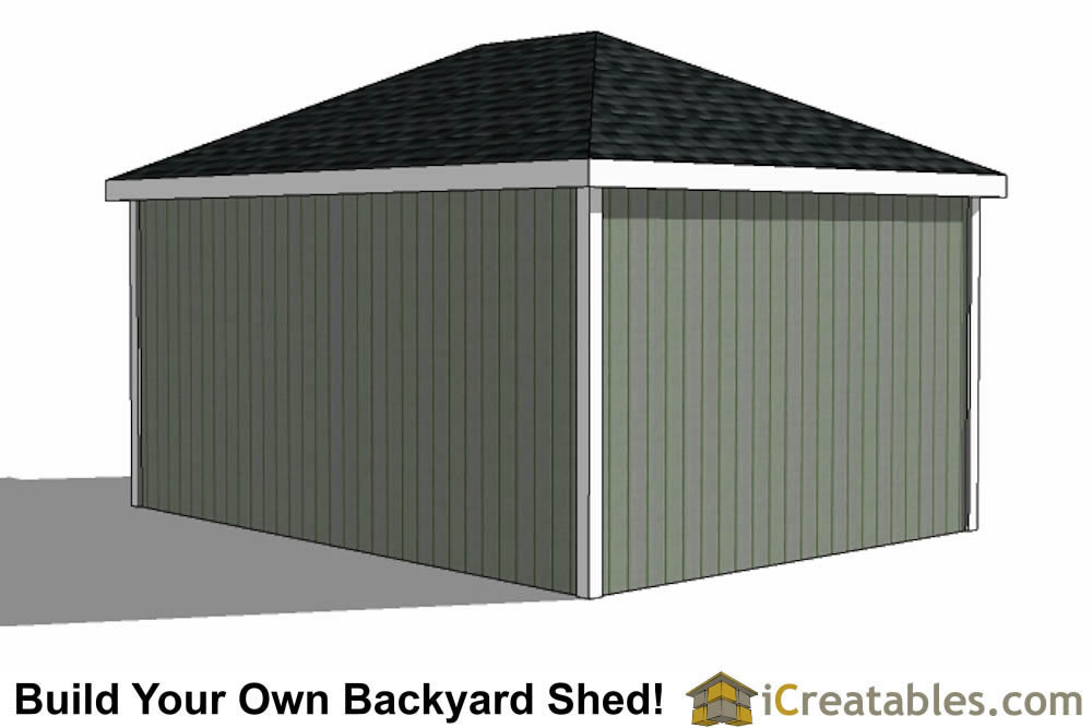 12x16 Hip Roof Shed Plans