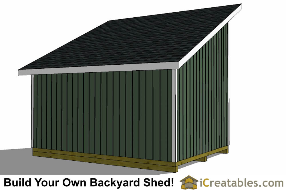 12x16 Lean To With Loft Shed Plans