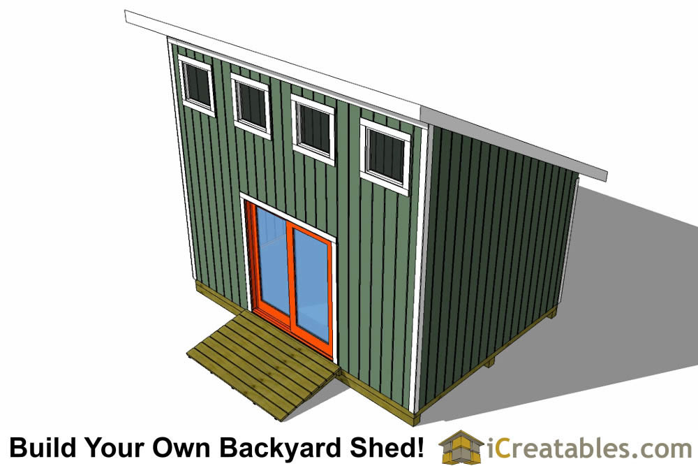 12x16 lean to with loft shed plans