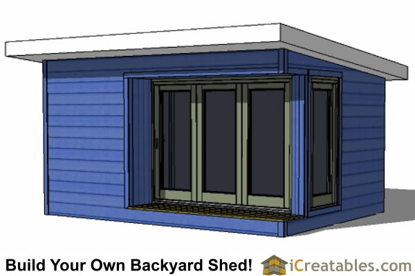 12x16 Modern Shed Plans | Build Your Backyard Office Space!