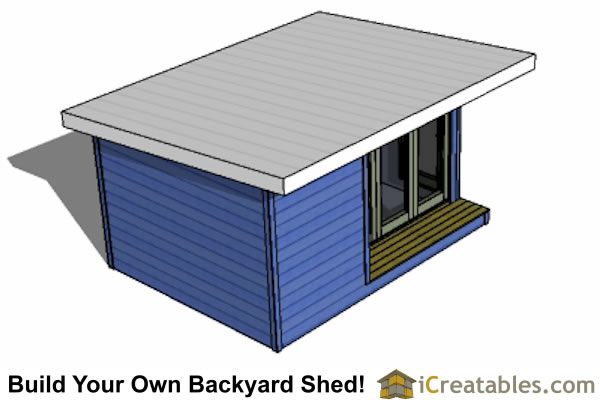 12x16 Modern Shed Plans Build Your Backyard Office Space!