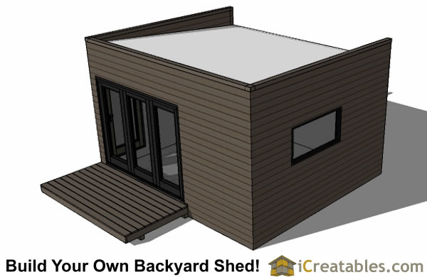 12x16 Modern Shed Plans