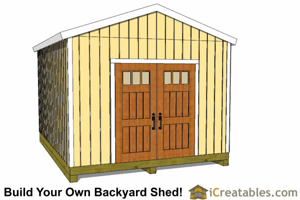 12x16 Shed Plans | Gable Shed | Storage Shed Plans | icreatables.com