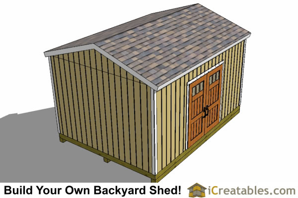 12x16 backyard shed top view