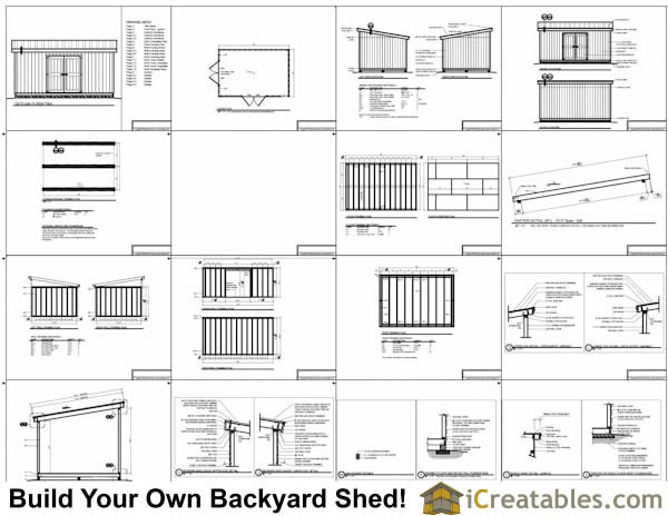 12x18 Lean To Shed Plans | 12x16 Storage Shed Plans