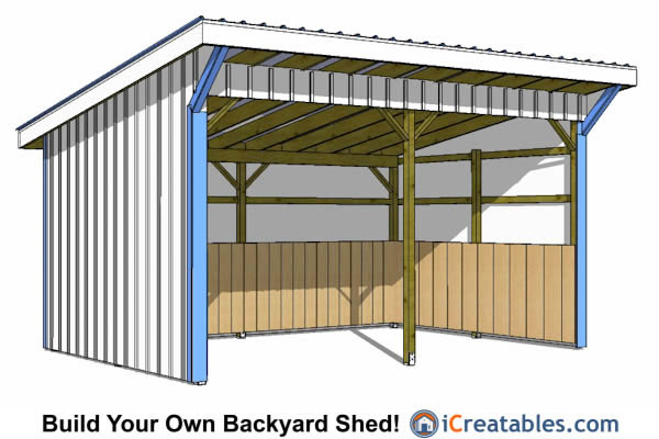 Tree Sheds: Learn Free run in shed plans for horses