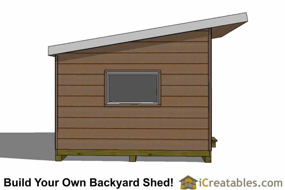 12x18 modern shed plans side door