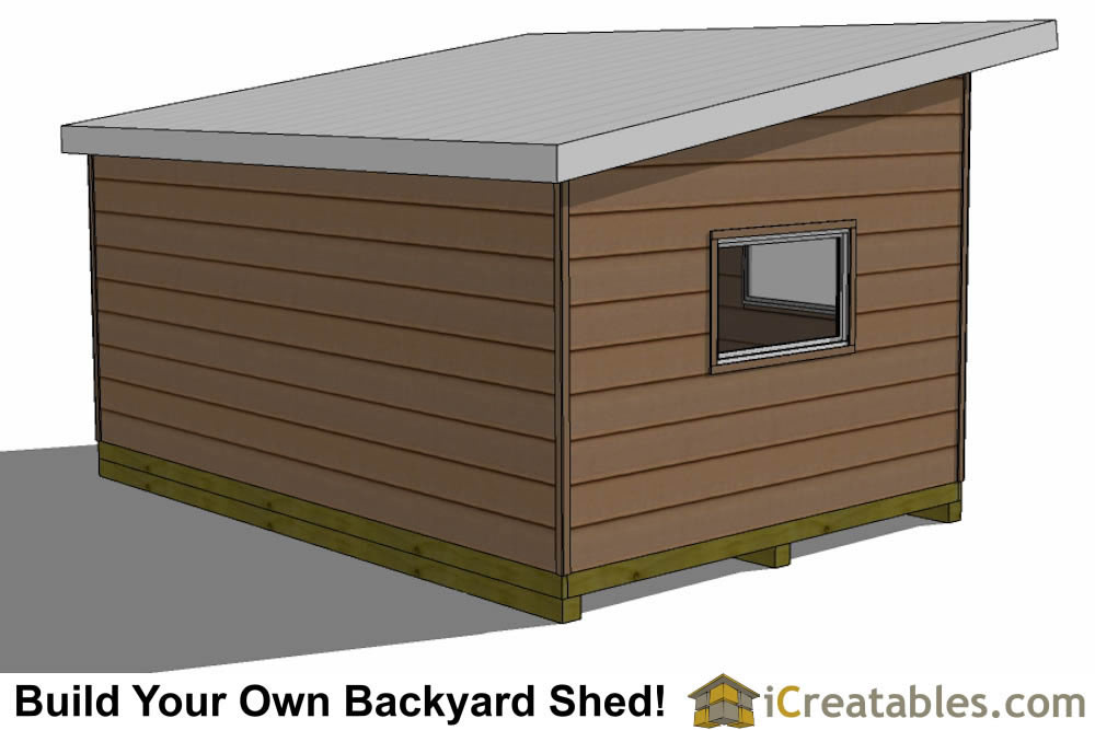 12x18 modern shed plans side door