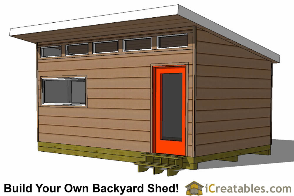 16x12 modern studio shed plans