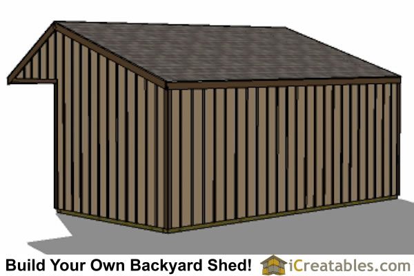 12x20 Run In Shed Plans With Cantilever