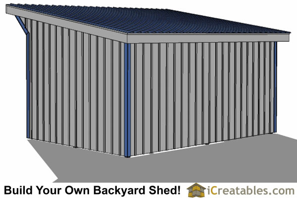 12x20 run in shed plans