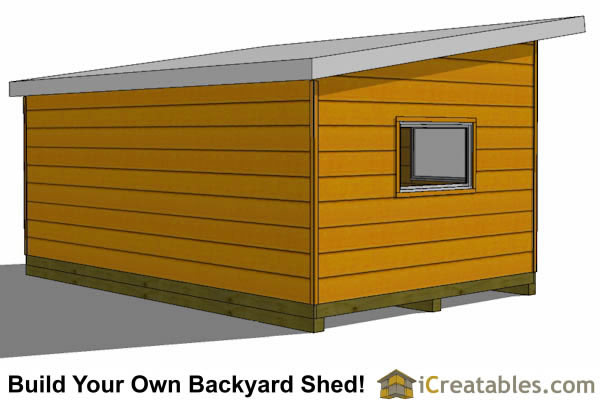 12x20 modern studio shed plans end door