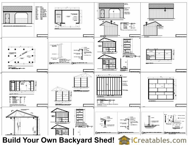 12x22 run in shed plans