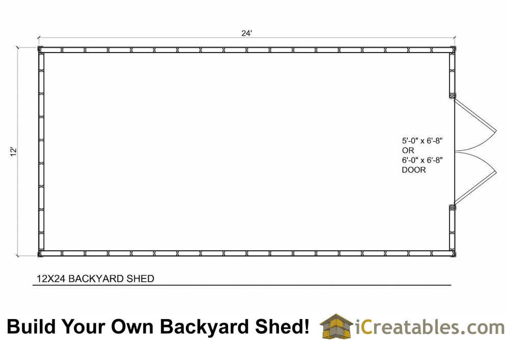 12x24 Backyard Large Shed Plans