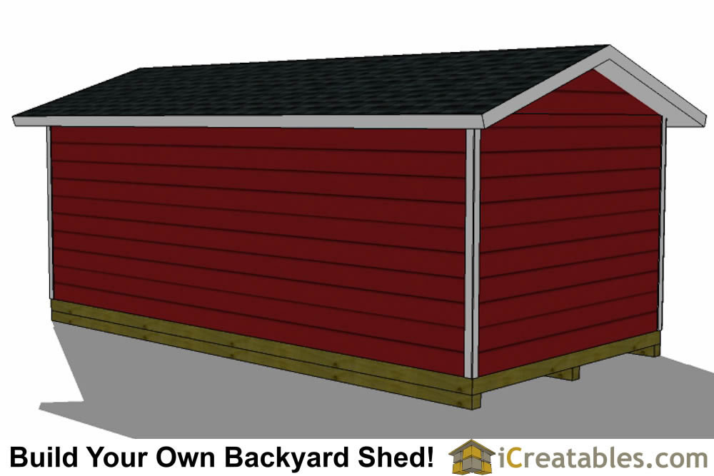 12x24 Backyard Large Shed Plans iCreatables.com