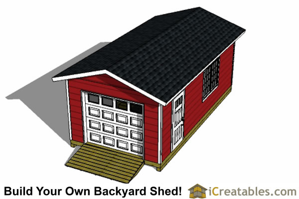 door on one end of the shed provides a large entry to the shed 2