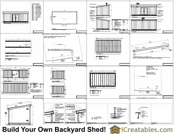 12x24 Lean To Shed Plans | Build a Large Lean To Shed