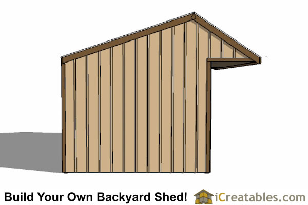 12x24 Run In Shed Plans With Cantilever Roof