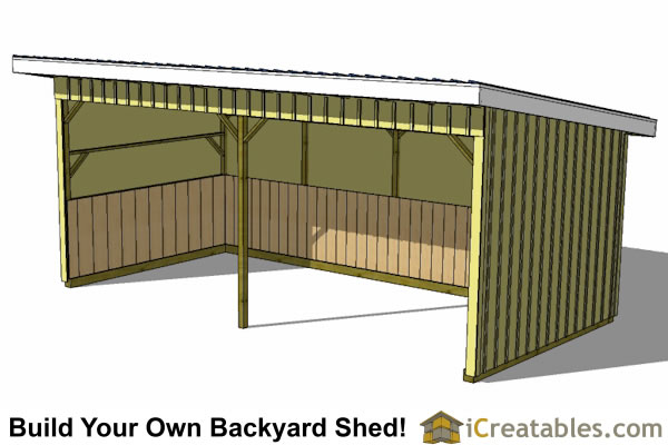 12x24 Run In Shed Plans Floor Plan