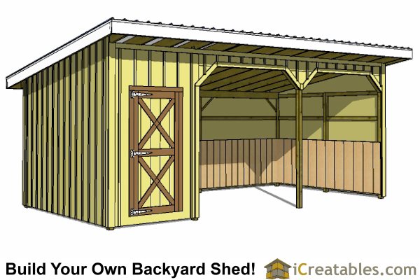 Run In Shed Plans - Building Your Own Horse Barn - iCreatables