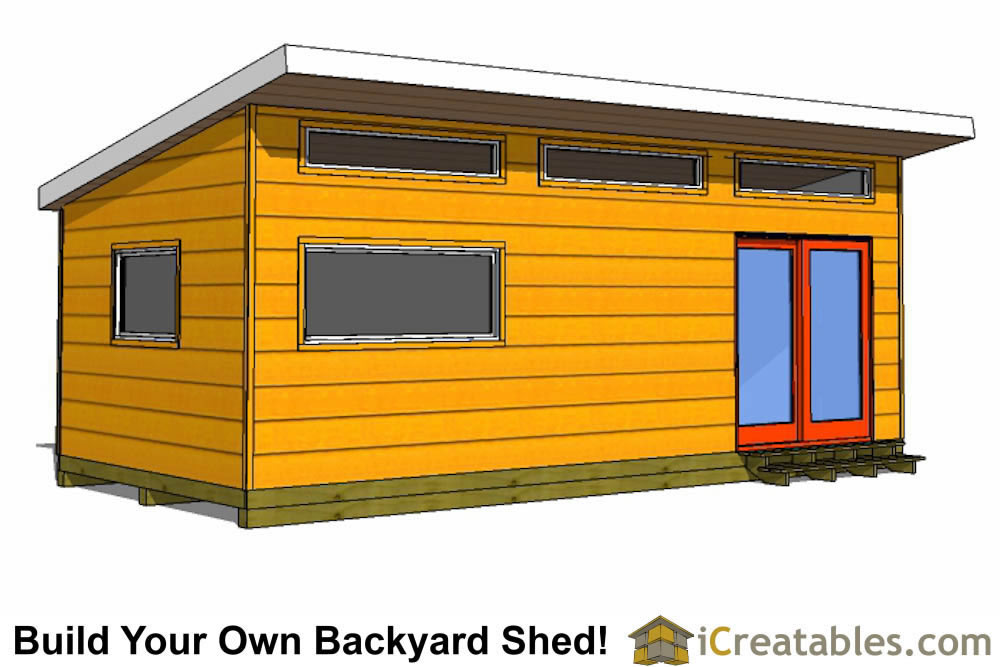 Modern Shed Plans - Modern DIY Office &amp; Studio Shed Designs