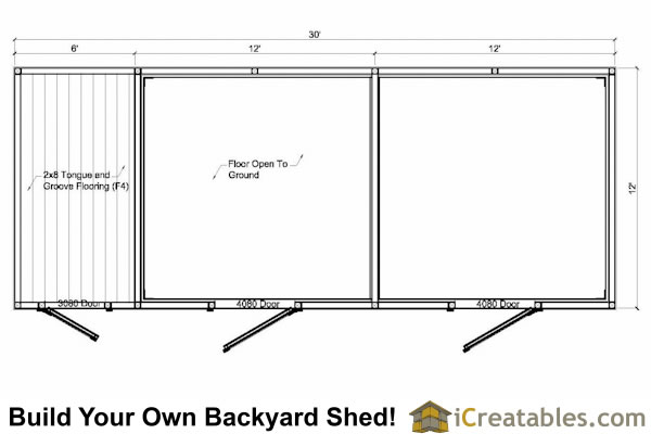 The 2 Stall Small Horse Barn and Tack Room Plans Include The Following 