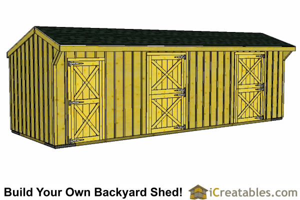 10x40 4 stall horse barn plans