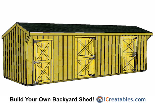 Two Stall Horse Barn Plans