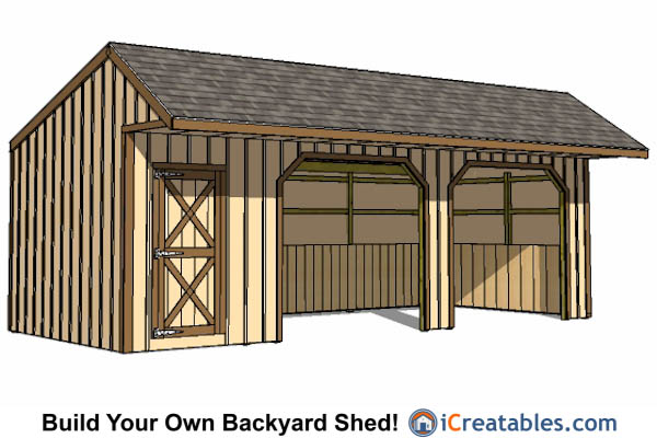 Run In Shed Plans - Building Your Own Horse Barn - iCreatables