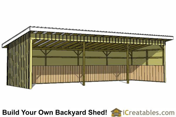 12x36 run in shed plans