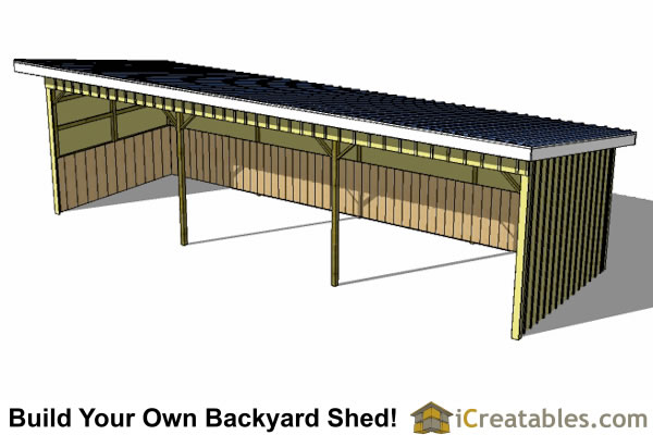 12x36 Run In Shed Plans Floor Plan