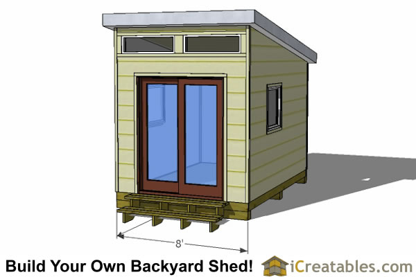 12x8 modern shed plans 12x8 studio shed plans