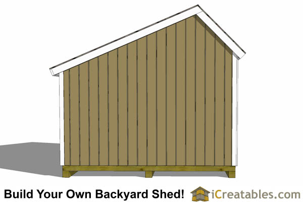 12x8 Salt Box Garage Door Shed Plans | Motorcycle Garage