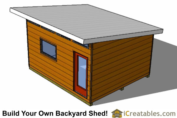 14x16 modern shed plans - office shed