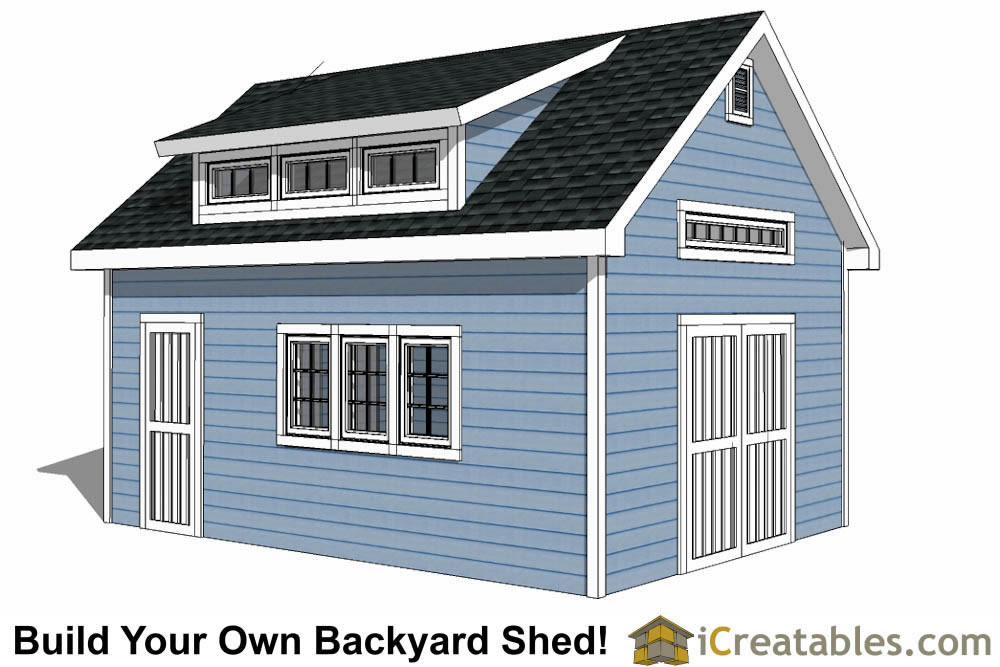 14x20 dormer shed plans