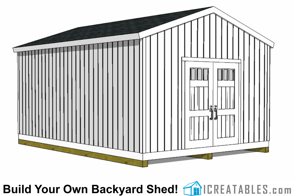 14x20 lean to shed plans front view