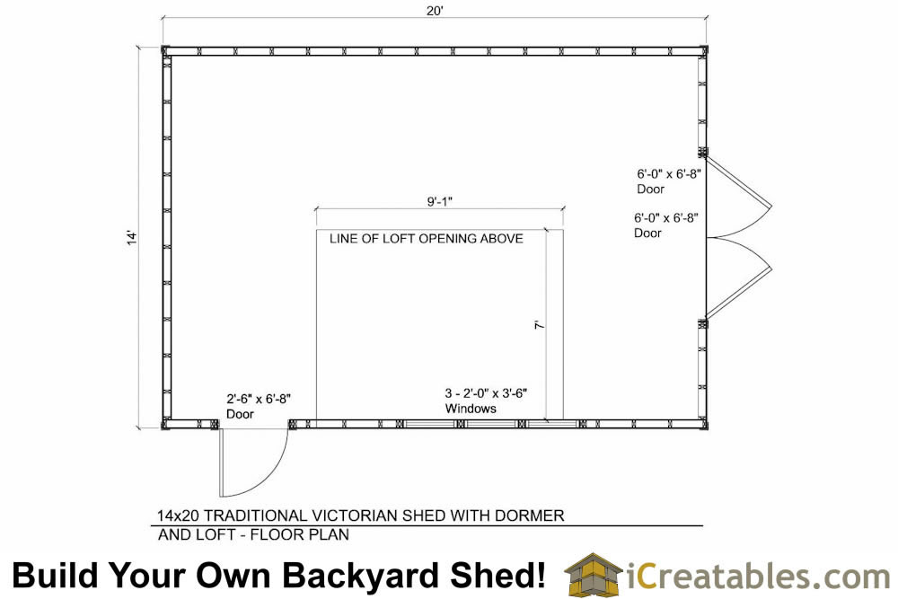 14x20 Shed Plans With Dormer