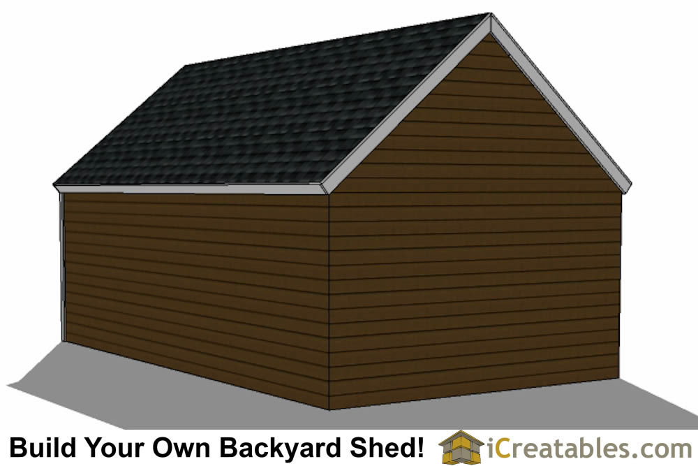 14x24 Colonial Style Shed Plans | Build A Large Shed