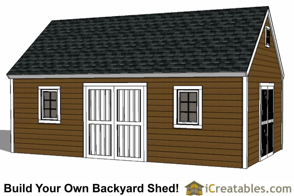 14x24 colonial style shed plans 