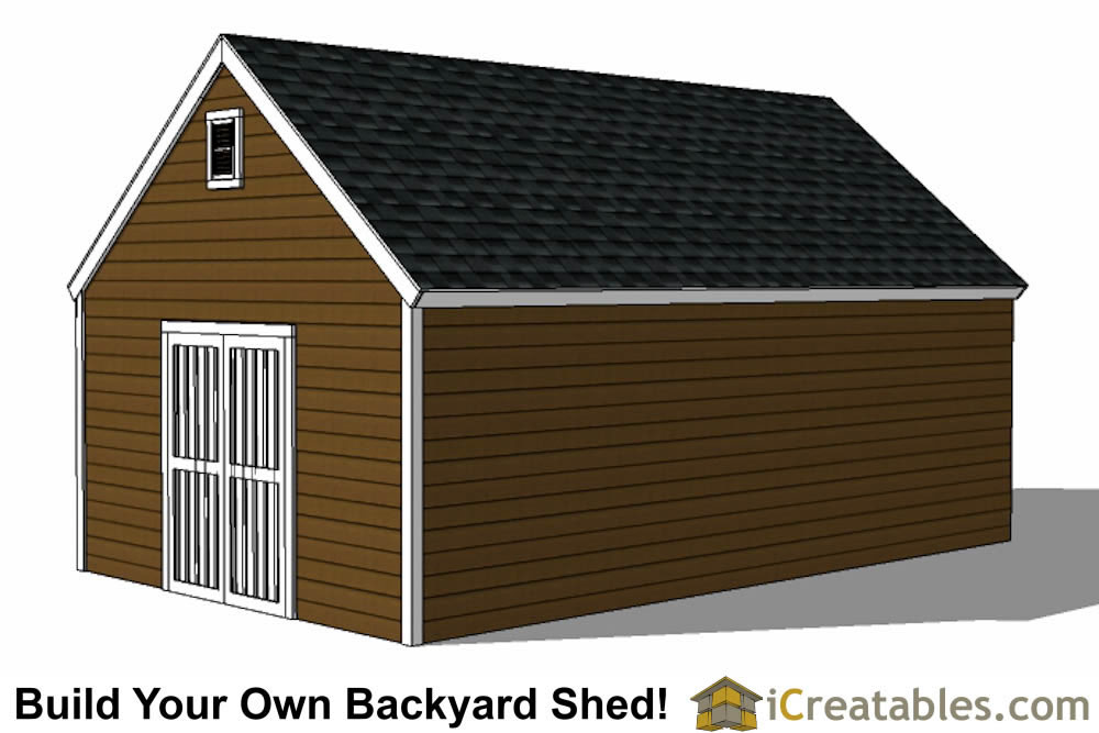 14x24 Colonial Style Shed Plans Build A Large Shed