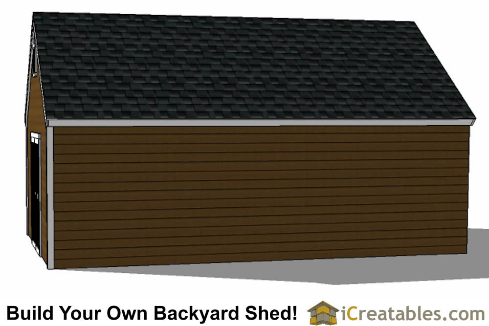 14x24 Colonial Style Shed Plans | Build A Large Shed