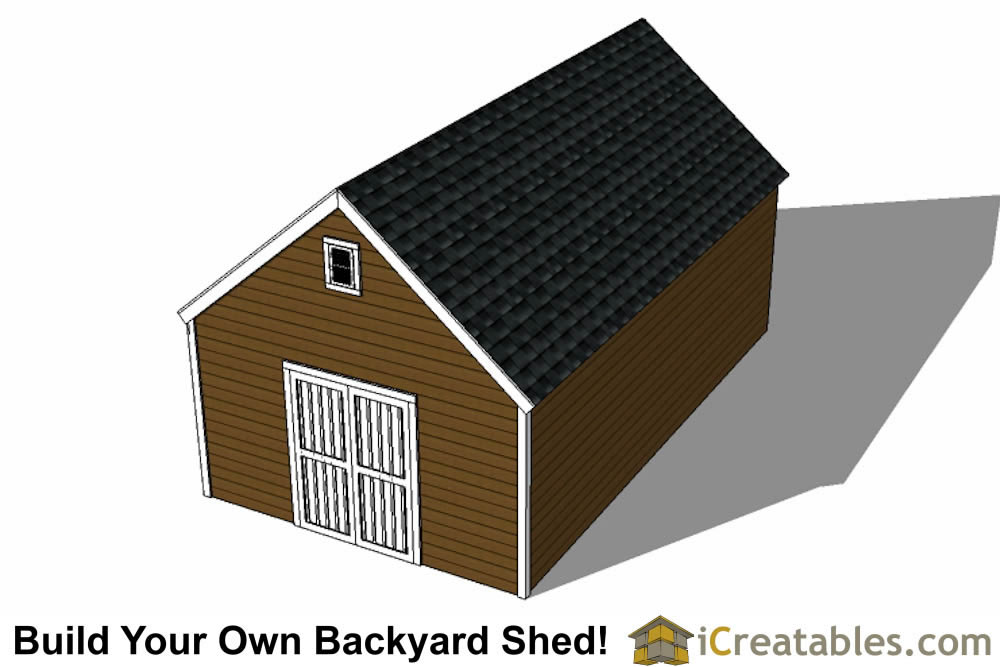 14x24 Colonial Style Shed Plans Build A Large Shed