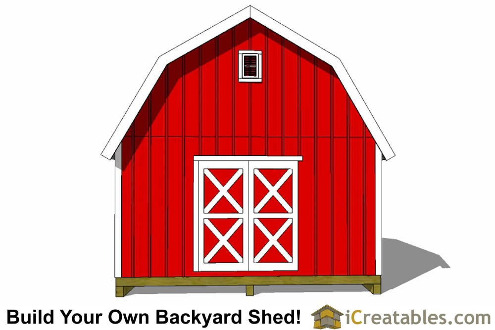 16x16 Gambrel Shed Plans | 16x16 barn shed plans