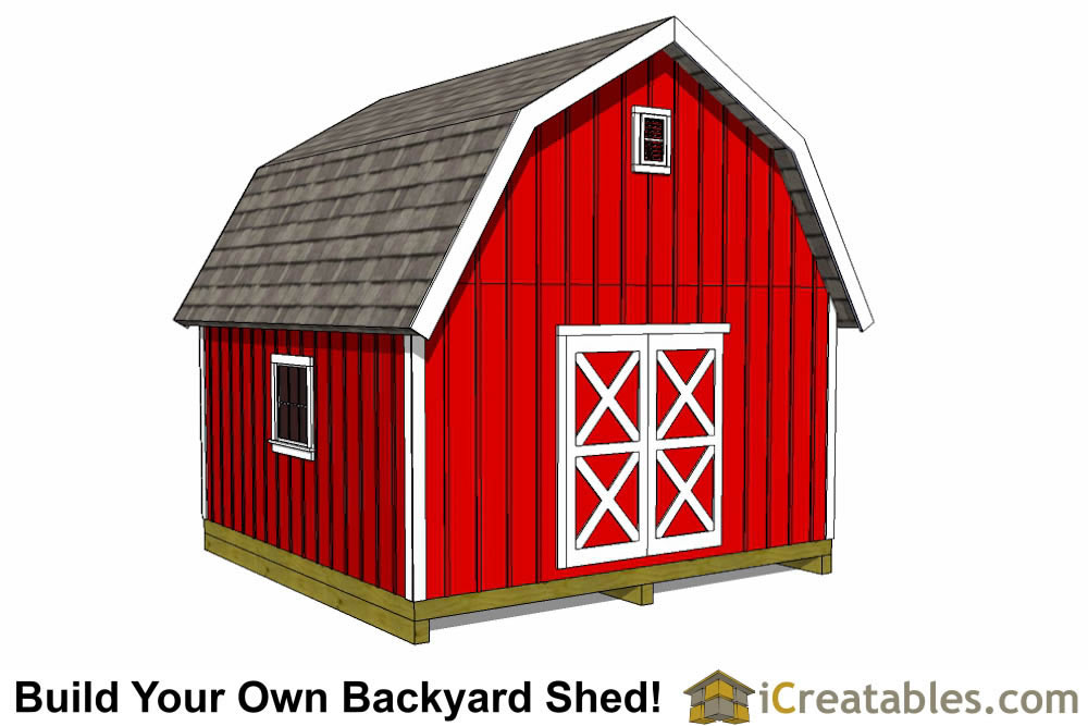 16x16 lean to shed plans front view