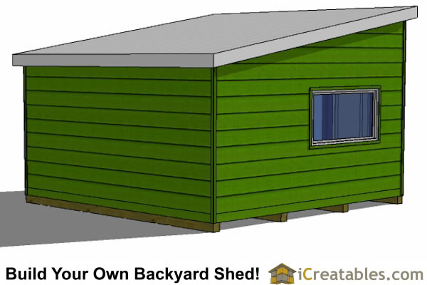 16x16 Studio Shed Plans | Large Modern Shed Plans