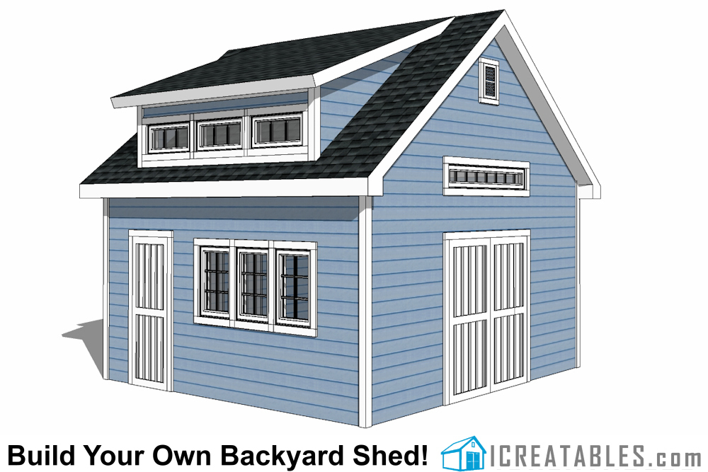 16x16 Shed Plans - DIY Shed Designs For A Large 16x16 ...