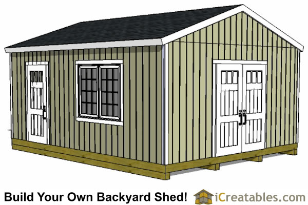 16x20 Shed Plans - Build a Large Storage Shed - DIY Shed 